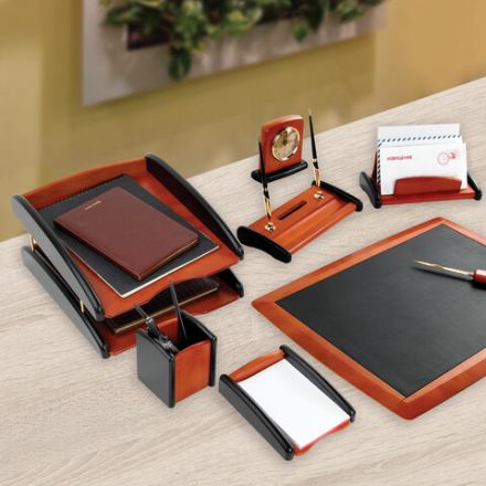 Набор настольный GALANT "Cayman" из дерева, 8 предметов, цвет "палисандр/чёрный", 238160 Набор настольный GALANT "Cayman" из дерева, 8 предметов, цвет "палисандр/чёрный", 238160