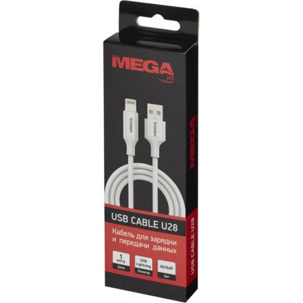 Кабель 2,4A, 1м, USB - Lightning, TPE, силикон, белый BT-JCBL-005/U28