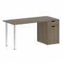 Home Office Стол письменный VR.SP-3-158.1 Вяз/Хром опоры 1580*720*750