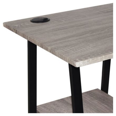 Стол на металлокаркасе BRABIX "LOFT CD-006", 1200х500х730 мм, 2 полки, цвет дуб антик, 641225
