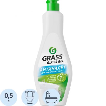 Средство для сантехники Grass Gloss Gel сл/кисл для дел уход за акр мет 0,5 л
