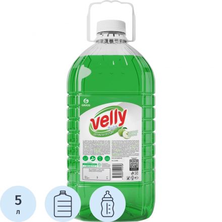 Средство для мытья посуды Velly light зеленое яблоко, 5 кг Средство для мытья посуды Velly light зеленое яблоко, 5 кг