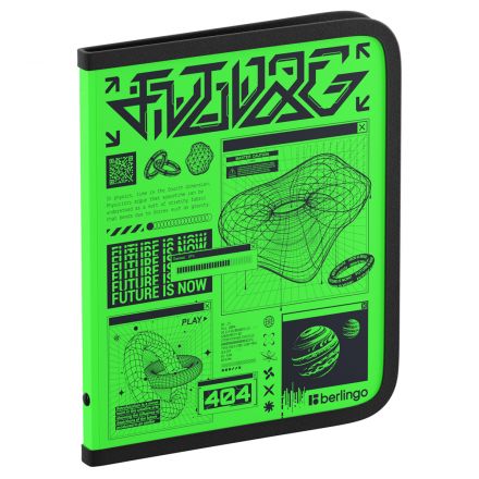 Папка на молнии Berlingo "Future Tech" А5+, 600мкм, с рисунком Папка на молнии Berlingo "Future Tech" А5+, 600мкм, с рисунком