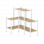 Loft Угловой внутренний стеллаж наборный VR.L-37 Тиквуд светлый/Белый металл 862*1278*1047