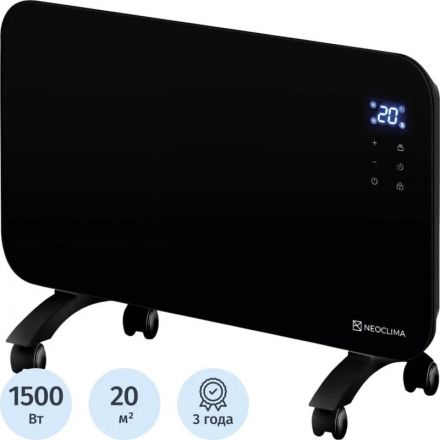 Конвектор Neoclima AURA-1500B черный, с эл.упр