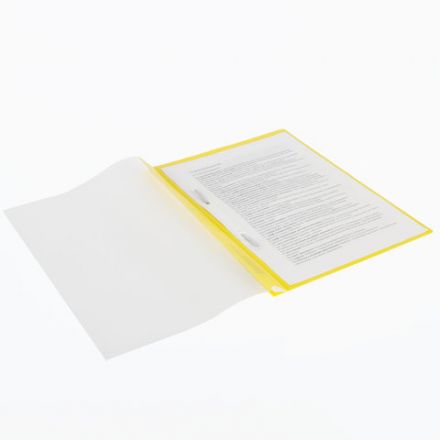 Скоросшиватель пластиковый с перфорацией BRAUBERG, А4, 140/180 мкм, желтый, 226587 Скоросшиватель пластиковый с перфорацией BRAUBERG, А4, 140/180 мкм, желтый, 226587