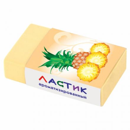 Ластик ПИФАГОР "Фрукты", 35х21х9 мм, ароматизированный, ассорти, картонный держатель, 222477 Ластик ПИФАГОР "Фрукты", 35х21х9 мм, ароматизированный, ассорти, картонный держатель, 222477