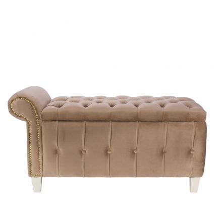 Банкетка Leset Classic-Б2 Велюр Матовый 08/ножки слоновая кость светло-коричневый, Ткань Велюр