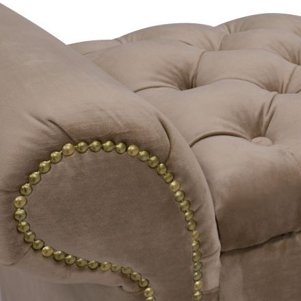 Банкетка Leset Classic-Б2 Велюр Матовый 08/ножки слоновая кость светло-коричневый, Ткань Велюр