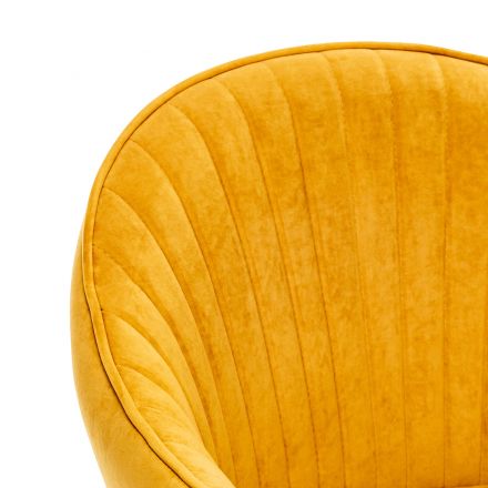 Стул с подлокотниками Leset Вайд, каркас Белый, велюр Горчица Горчица, Ткань Велюр Стул с подлокотниками Leset Вайд, каркас Белый, велюр Горчица Горчица, Ткань Велюр