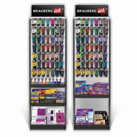 Стойка для размещения товара напольная BRAUBERG ART, 2050x600x500 мм, 35 крючков, 3 полки, металл, 504875 Стойка для размещения товара напольная BRAUBERG ART, 2050x600x500 мм, 35 крючков, 3 полки, металл, 504875