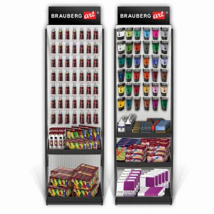 Стойка для размещения товара напольная BRAUBERG ART, 2050x600x500 мм, 35 крючков, 3 полки, металл, 504875 Стойка для размещения товара напольная BRAUBERG ART, 2050x600x500 мм, 35 крючков, 3 полки, металл, 504875