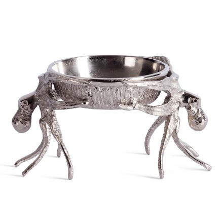 Монетница Secret de Maison Октопус1/Octopus1 (мод. 9608) алюминиевый сплав, 23х16х13,5см, серебряный