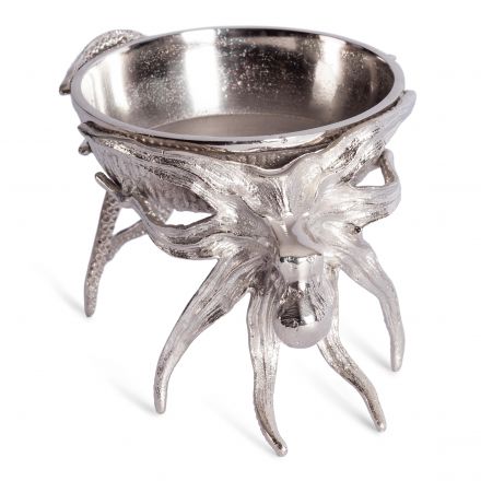 Монетница Secret de Maison Октопус1/Octopus1 (мод. 9608) алюминиевый сплав, 23х16х13,5см, серебряный