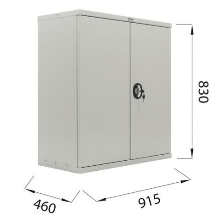 Шкаф металлический (антресоль) BRABIX "MK 08/46", 830х915х460 мм, 24 кг, 1 полка, разборный, 291137, S204BR080102