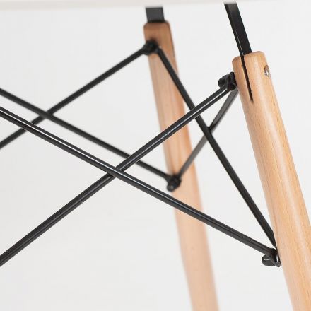 Стол CINDY NEXT (mod. 70-80 MDF) металл/мдф/бук, белый/натуральный, D80х75см Стол CINDY NEXT (mod. 70-80 MDF) металл/мдф/бук, белый/натуральный, D80х75см