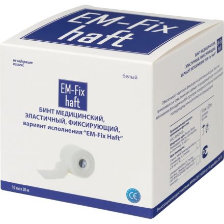 Бинт самофикс эласт 20м х 1 0см EM-FIX HAFT белый