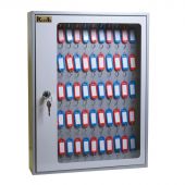 Шкаф для ключей Klesto SKB-65 на 65 ключей, металл/стекло, серый
