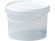 Ведро 2,75л. круглое, с ручкой пластик, с белой крышкой  бесцветный