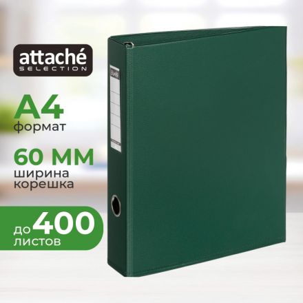 Папка на 4-х кольцах Bantex 60 мм зеленая до 350 листов
