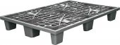 Паллет 1200х800х160 мм (перфорированный на 9 ножках вкладываемый) серый Паллет 1200х800х160 мм (перфорированный на 9 ножках вкладываемый) серый