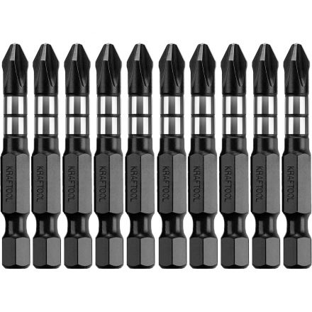 Бита KRAFTOOL Impact Pro PH2, 50мм, тип Е, 10шт/уп (26191-2-50-S10) Бита KRAFTOOL Impact Pro PH2, 50мм, тип Е, 10шт/уп (26191-2-50-S10)
