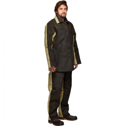 Костюм сварщика брезент+спилок кур/брюки (модель КС09) (р.44-46) 182-188 Костюм сварщика брезент+спилок кур/брюки (модель КС09) (р.44-46) 182-188