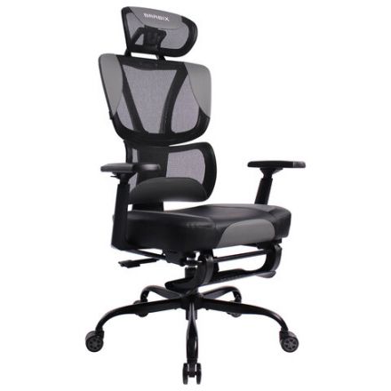 Кресло BRABIX PREMIUM "Venom GM-530", подножка, синхромеханизм, экокожа/сетка, черное/серое, 532951 Кресло BRABIX PREMIUM "Venom GM-530", подножка, синхромеханизм, экокожа/сетка, черное/серое, 532951