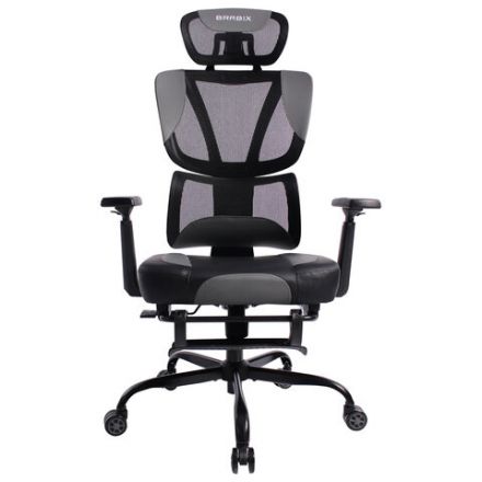Кресло BRABIX PREMIUM "Venom GM-530", подножка, синхромеханизм, экокожа/сетка, черное/серое, 532951 Кресло BRABIX PREMIUM "Venom GM-530", подножка, синхромеханизм, экокожа/сетка, черное/серое, 532951
