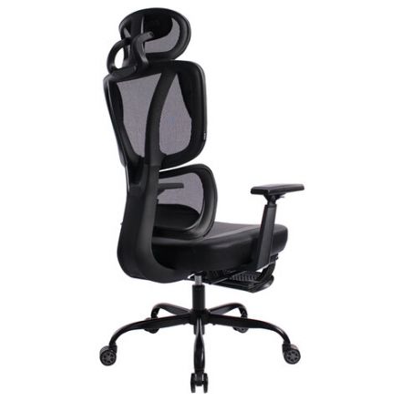 Кресло BRABIX PREMIUM "Venom GM-530", подножка, синхромеханизм, экокожа/сетка, черное/серое, 532951 Кресло BRABIX PREMIUM "Venom GM-530", подножка, синхромеханизм, экокожа/сетка, черное/серое, 532951