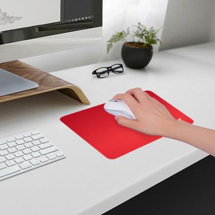 Коврик для мыши SONNEN "RED", резина + ткань, 220х180х3 мм, 513306