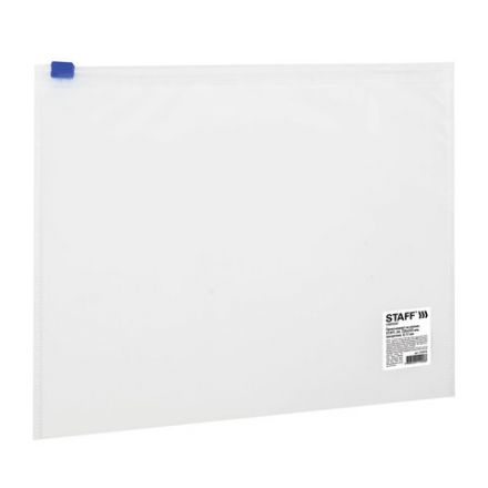 Папка-конверт на молнии А4 (230х333 мм), прозрачная, 0,12 мм, STAFF, 224979 Папка-конверт на молнии А4 (230х333 мм), прозрачная, 0,12 мм, STAFF, 224979