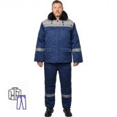 Костюм рабочий зимний з35-КБР синий/серый (р.60-62) 158-164 Костюм рабочий зимний з35-КБР синий/серый (р.60-62) 158-164
