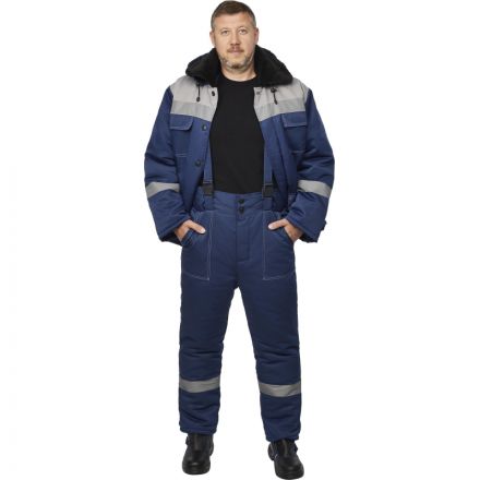Костюм рабочий зимний з35-КБР синий/серый (р.60-62) 158-164 Костюм рабочий зимний з35-КБР синий/серый (р.60-62) 158-164