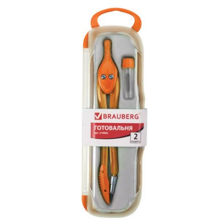 Готовальня BRAUBERG "Modern", 2 предмета: циркуль 135 мм, грифель, пенал с подвесом, 210662 Готовальня BRAUBERG "Modern", 2 предмета: циркуль 135 мм, грифель, пенал с подвесом, 210662