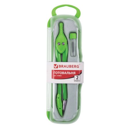 Готовальня BRAUBERG "Modern", 2 предмета: циркуль 135 мм, грифель, пенал с подвесом, 210662 Готовальня BRAUBERG "Modern", 2 предмета: циркуль 135 мм, грифель, пенал с подвесом, 210662