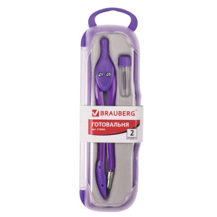 Готовальня BRAUBERG "Modern", 2 предмета: циркуль 135 мм, грифель, пенал с подвесом, 210662 Готовальня BRAUBERG "Modern", 2 предмета: циркуль 135 мм, грифель, пенал с подвесом, 210662