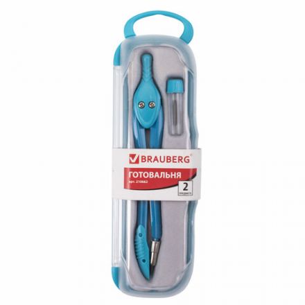 Готовальня BRAUBERG "Modern", 2 предмета: циркуль 135 мм, грифель, пенал с подвесом, 210662 Готовальня BRAUBERG "Modern", 2 предмета: циркуль 135 мм, грифель, пенал с подвесом, 210662