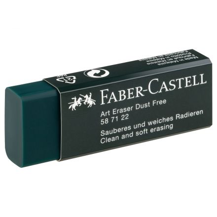 Ластик Faber-Castell "Dust-Free", прямоугольный, картонный футляр, 45*22*13мм, темно-зеленый Ластик Faber-Castell "Dust-Free", прямоугольный, картонный футляр, 45*22*13мм, темно-зеленый