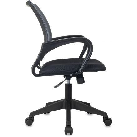Кресло БР Комус Мебель EChair-396 сетка/ткань,серый/черный,пластик Кресло БР Комус Мебель EChair-396 сетка/ткань,серый/черный,пластик