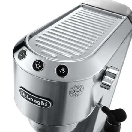 Кофеварка рожковая DELONGHI Dedica EC685.M, 1350 Вт, объем 1,1 л, ручной капучинатор, металлик Кофеварка рожковая DELONGHI Dedica EC685.M, 1350 Вт, объем 1,1 л, ручной капучинатор, металлик