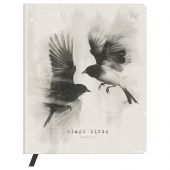 Дневник 1-11 кл. 48л. (ЛАЙТ) BG "Black birds", иск. кожа, печать, ляссе