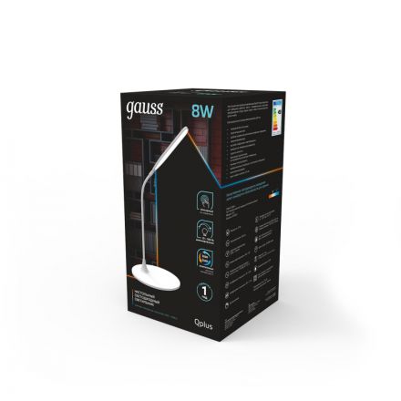 Светильник Gauss Qplus GTL502, 8W 500lm 3500-5500K 170-265V белый димм LED Светильник Gauss Qplus GTL502, 8W 500lm 3500-5500K 170-265V белый димм LED