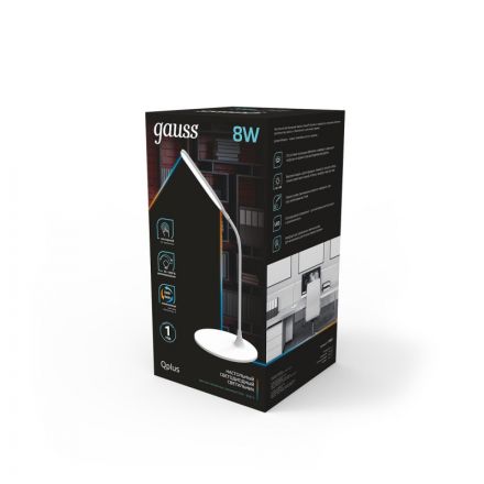 Светильник Gauss Qplus GTL502, 8W 500lm 3500-5500K 170-265V белый димм LED Светильник Gauss Qplus GTL502, 8W 500lm 3500-5500K 170-265V белый димм LED