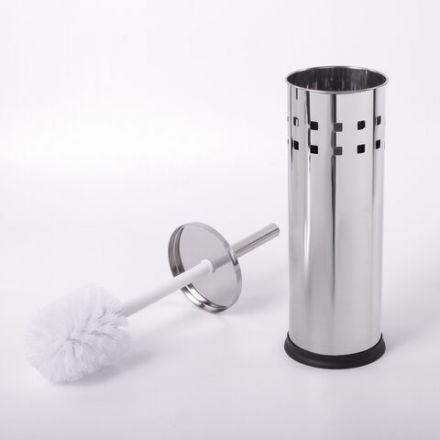 Ершик для унитаза с подставкой, нержавеющая сталь, зеркальный, LAIMA, 601616