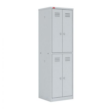Шкаф для одежды металлический ШРМ-24 (4 отделения, 600x500x1860 мм)
