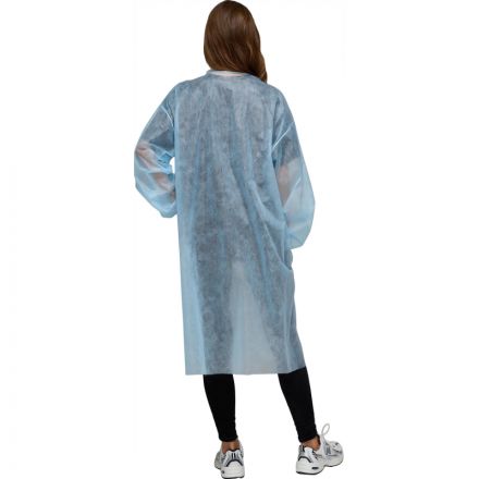 Халат на кнопках, (20 гр), рXXL ,голубой, (5 шт/упак)