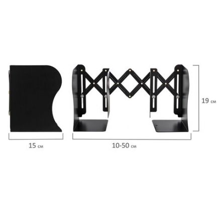 Подставка-держатель для книг и учебников BRAUBERG, раздвижная, металлическая, черная, 237904 Подставка-держатель для книг и учебников BRAUBERG, раздвижная, металлическая, черная, 237904