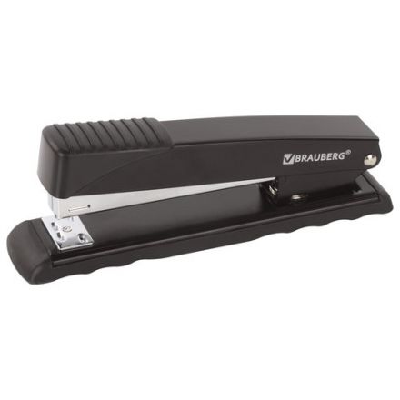Степлер №24/6, 26/6 металлический BRAUBERG "Office", до 30 листов, полнозагрузочный, черный, 228610 Степлер №24/6, 26/6 металлический BRAUBERG "Office", до 30 листов, полнозагрузочный, черный, 228610