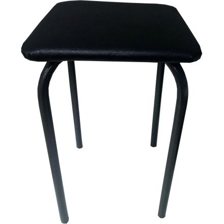 Табурет квадратный STRONG (антик серебро-черный) 70963